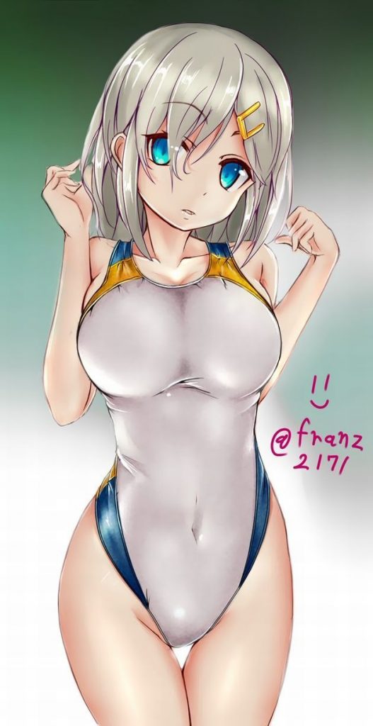 競泳水着の虹エロ画像