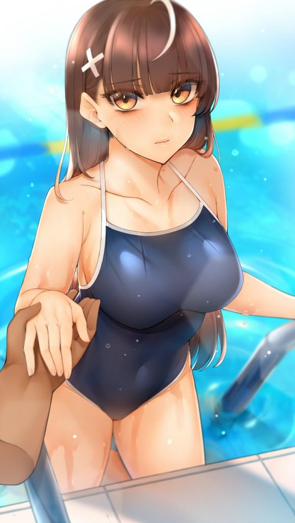 スク水の二次エロ画像で！