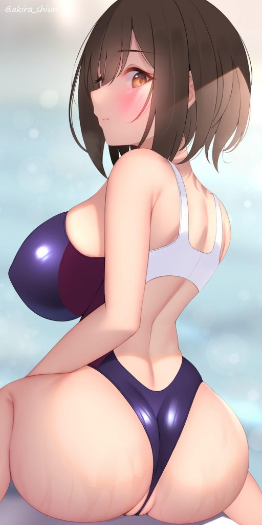 競泳水着の背徳感あふれるエロ画像