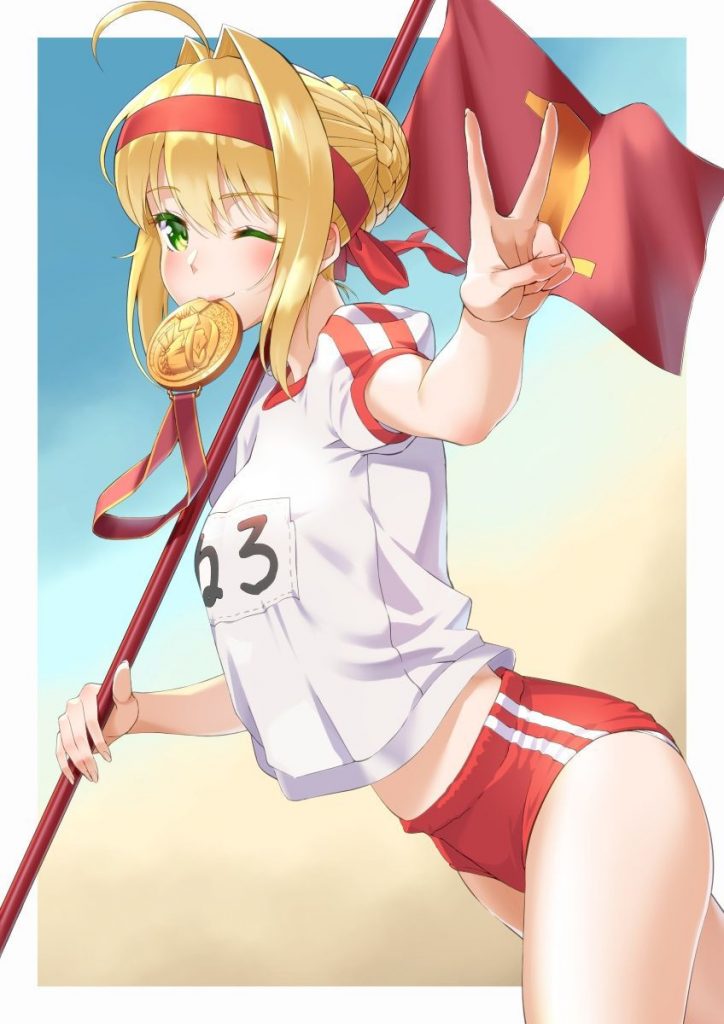 体操服・ブルマの二次元エロ画像。