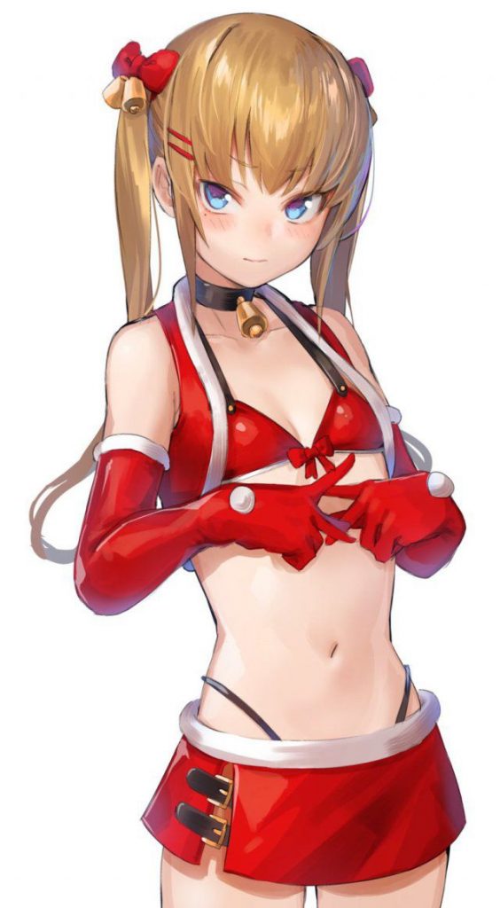 貧乳の二次元エロ画像。