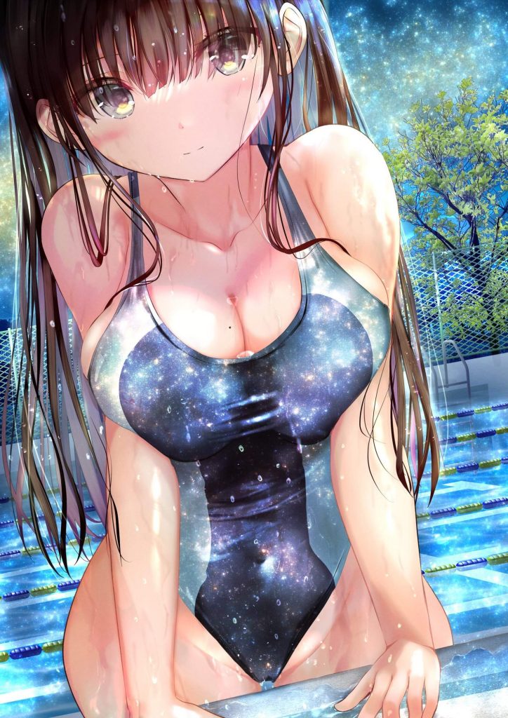 競泳水着の背徳感あふれるエロ画像