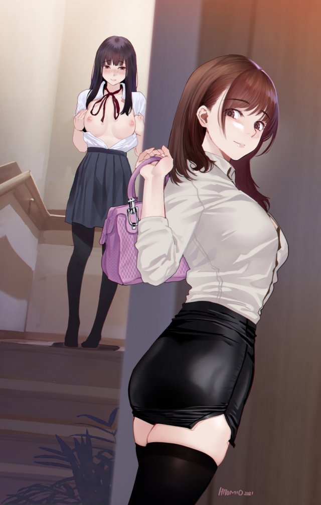 パンスト・タイツの二次フェチ画像。