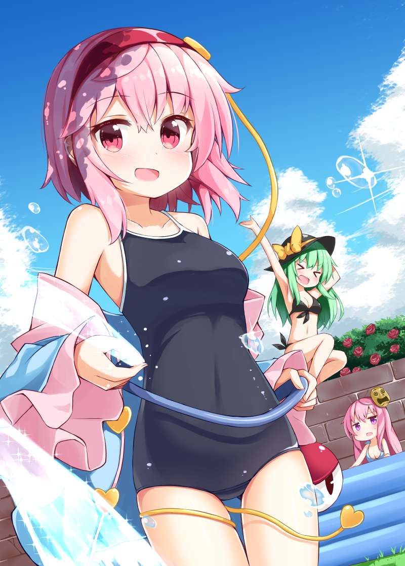 スク水の可愛い二次元画像。