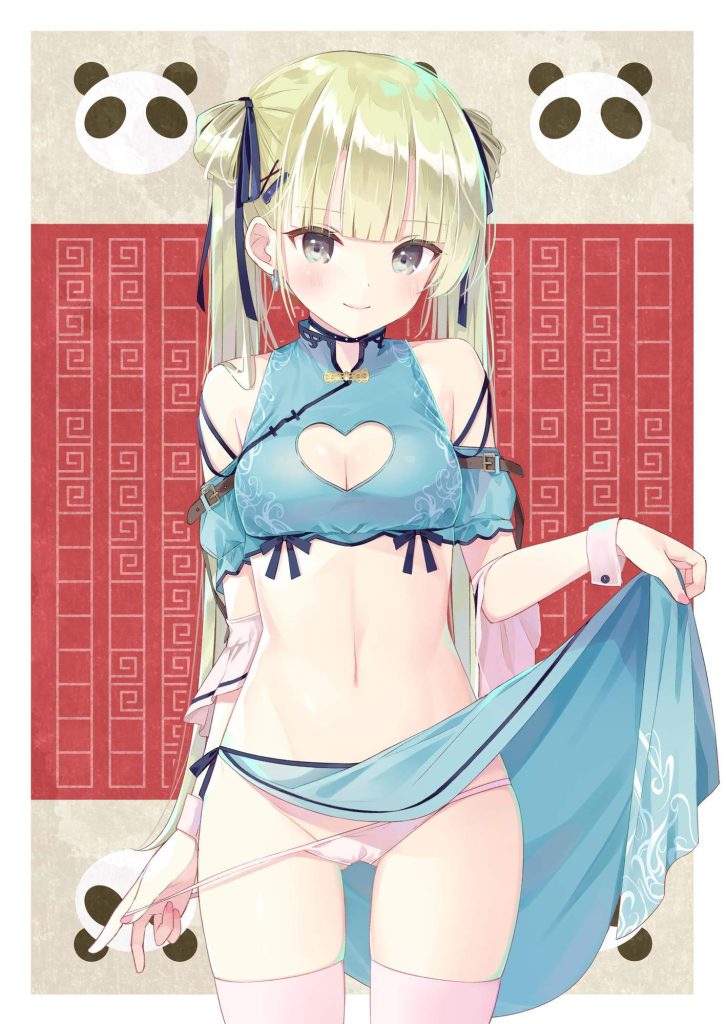 ニーソの二次エロ画像でいい夢みましょ♪