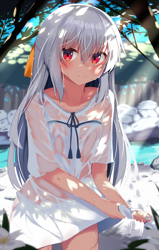 濡れ透けの虹エロ画像