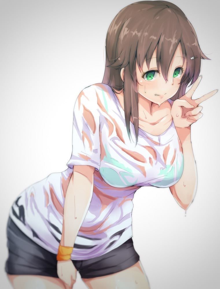 濡れ透けの虹エロ画像