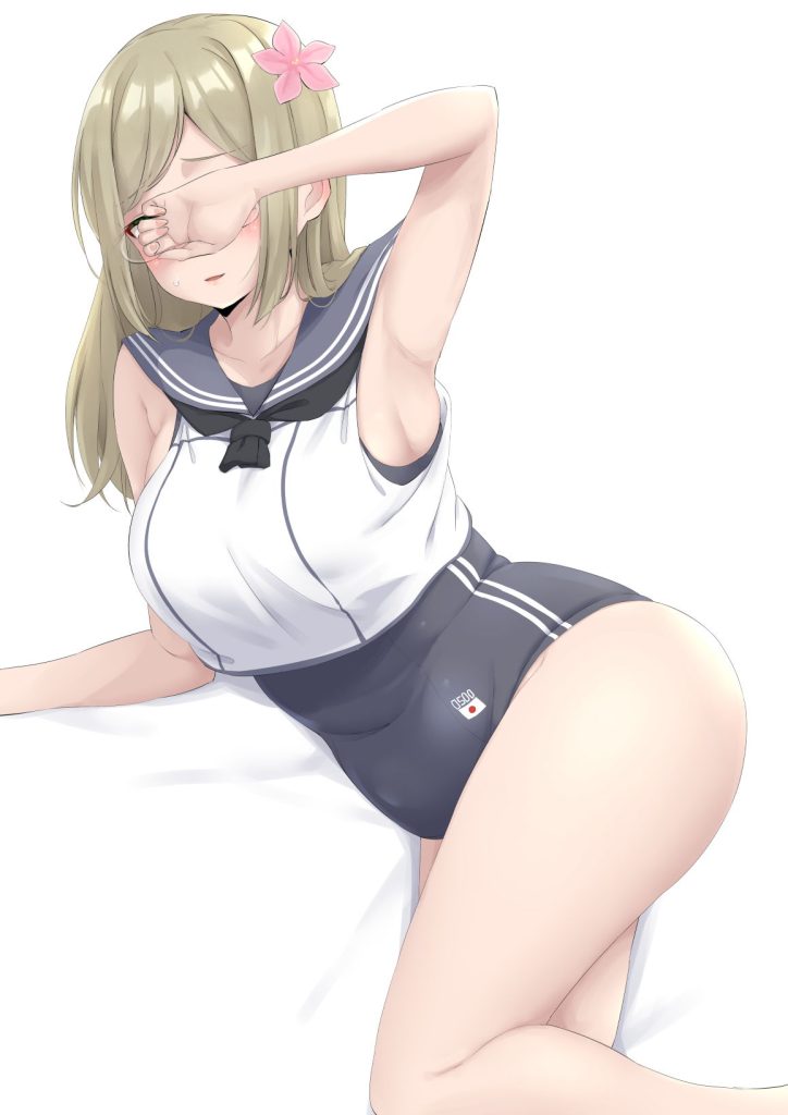 目隠しの二次元エロ画像。