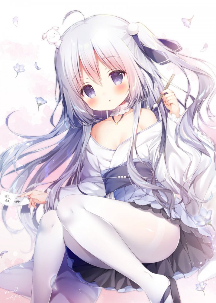 銀髪の二次フェチ画像。