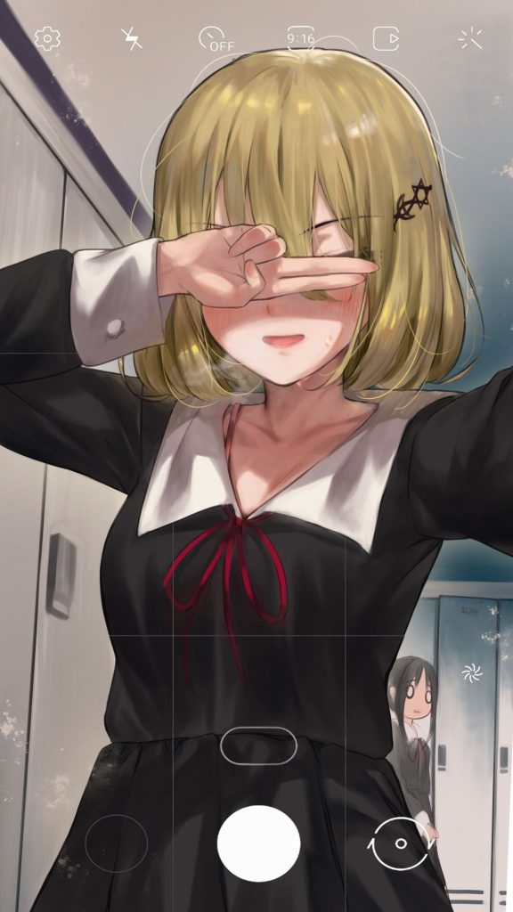 目隠しの二次元エロ画像。