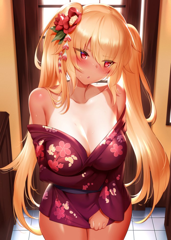 【二次】和服・浴衣のメチャシコで可愛い女の子のエッチな画像