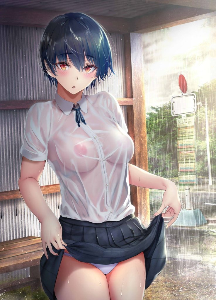 濡れ透けの二次フェチ画像。