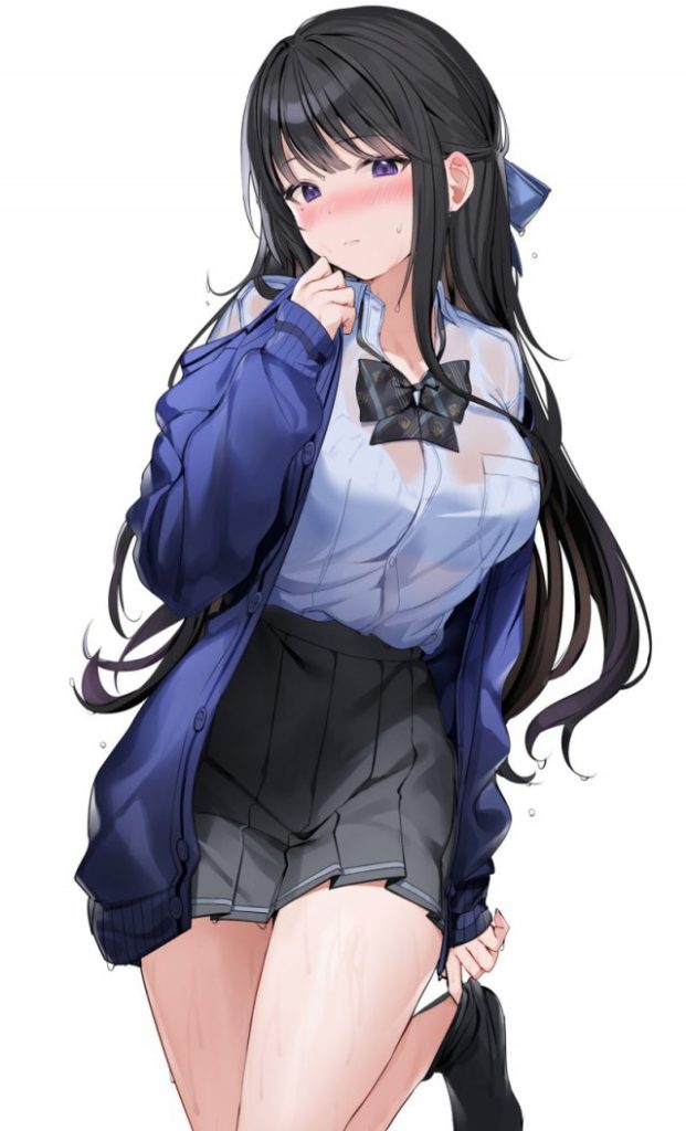 濡れ透けの二次フェチ画像。