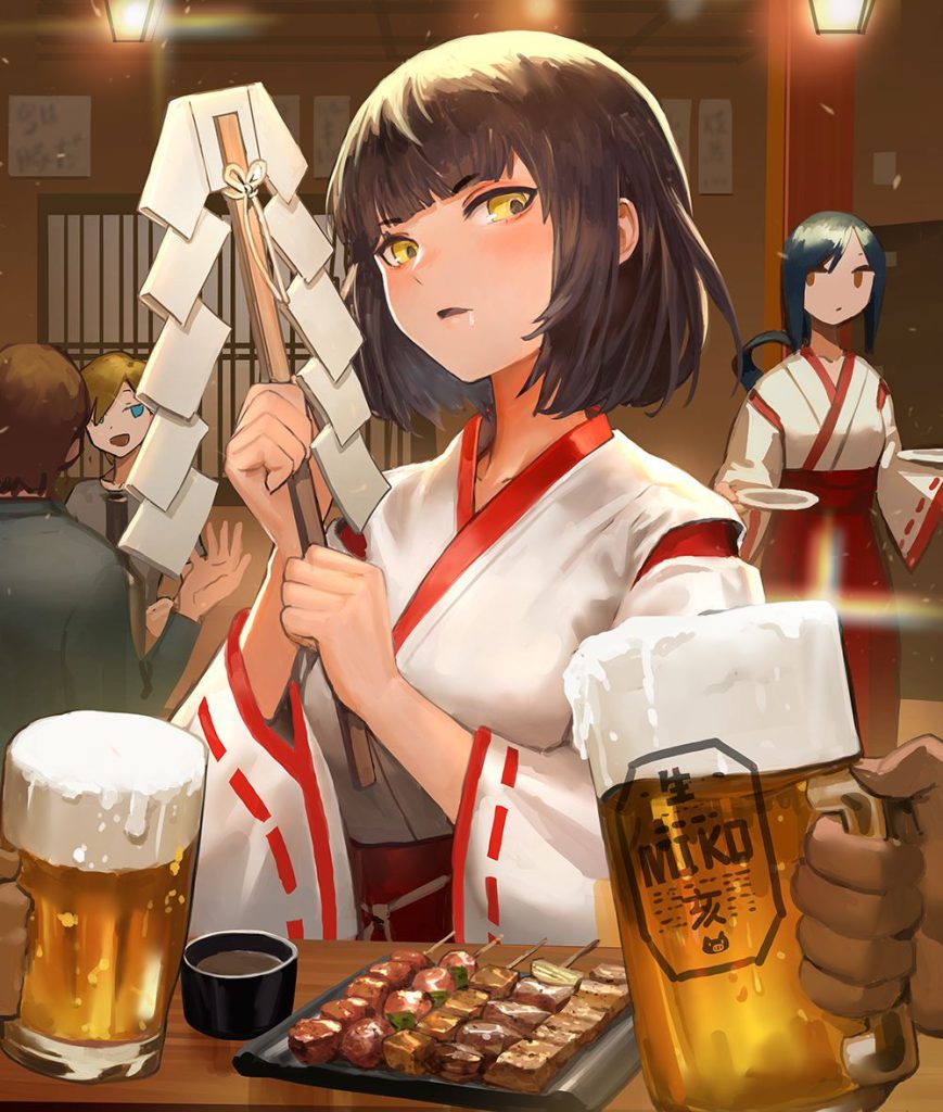 巫女画像で今夜もイチャラブ妄想！「やっ♥ダメェ♥そこぉ♥そこいじめないでぇ♥」