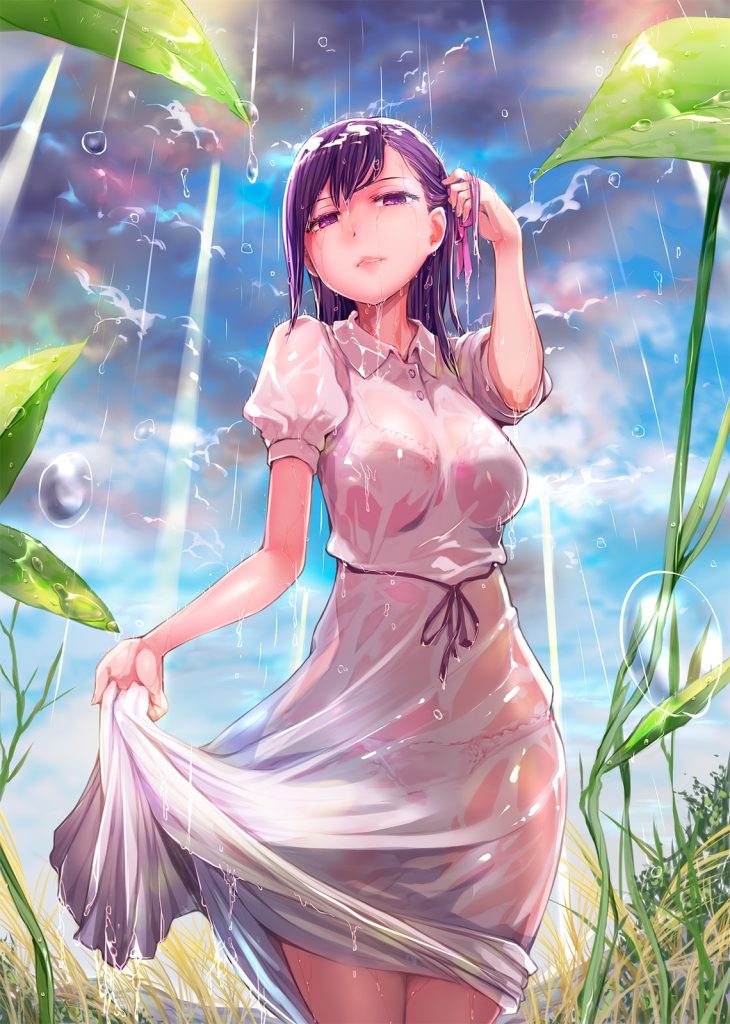 濡れ透けの二次フェチ画像。