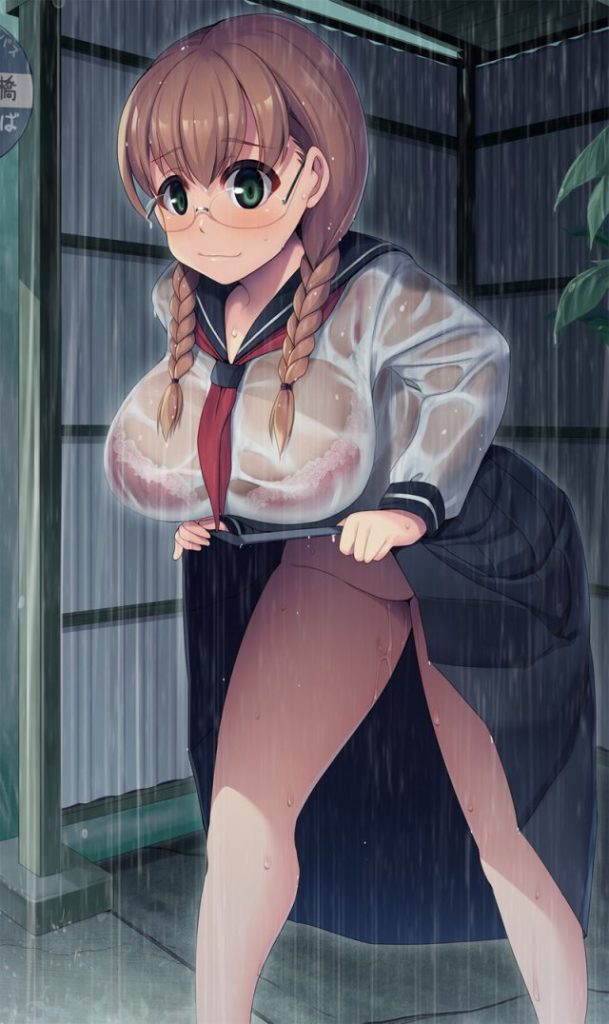 濡れ透けの二次フェチ画像。