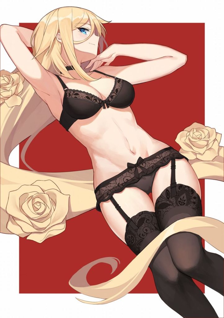 ガーターベルトの萌えイラスト