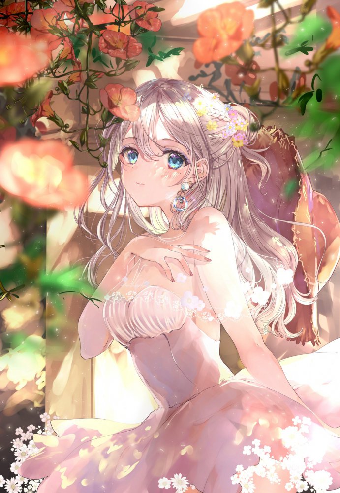 iPhoneの壁紙に使えそうな銀髪の画像