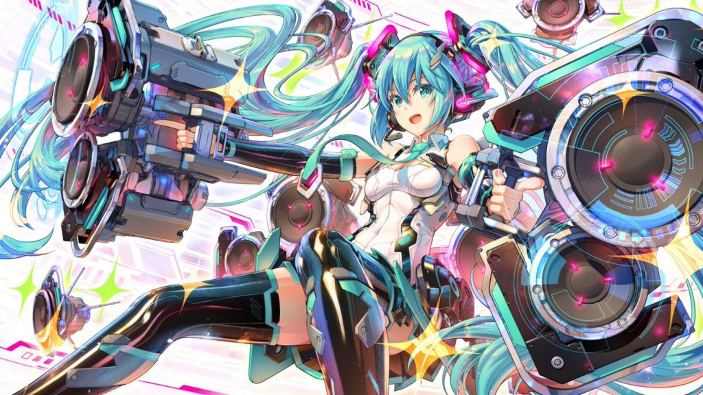 ボーカロイドの可愛い二次元画像。