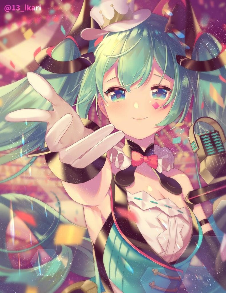 ボーカロイドの可愛い二次元画像。