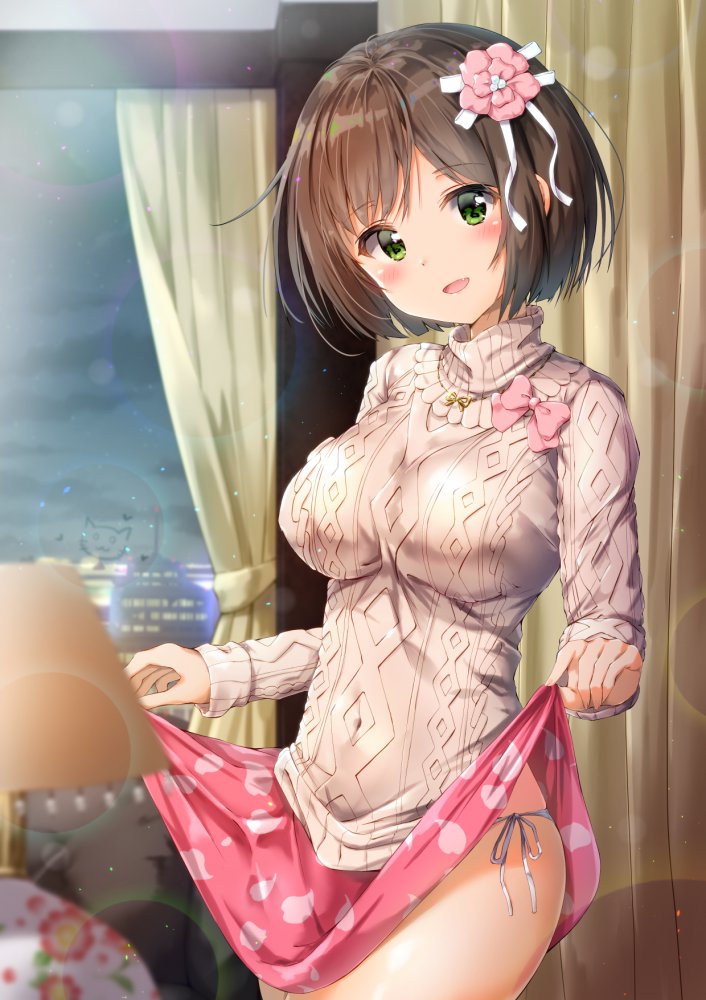 たくし上げのエロ画像をアップ!