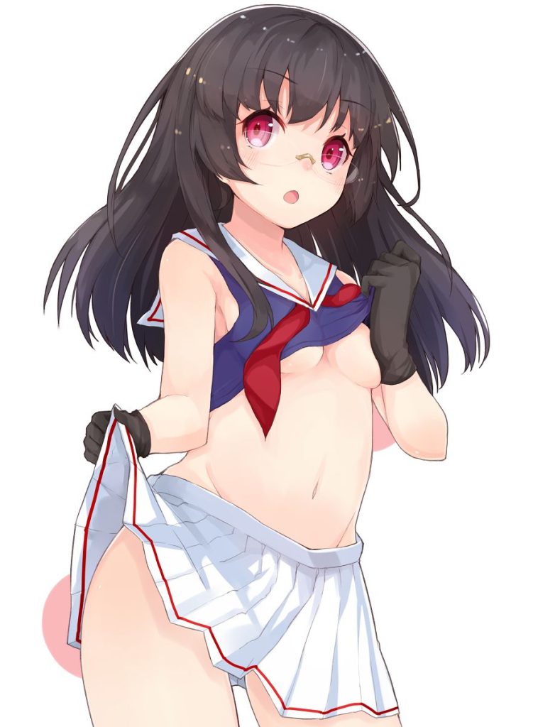 たくし上げのエロ画像をアップ!