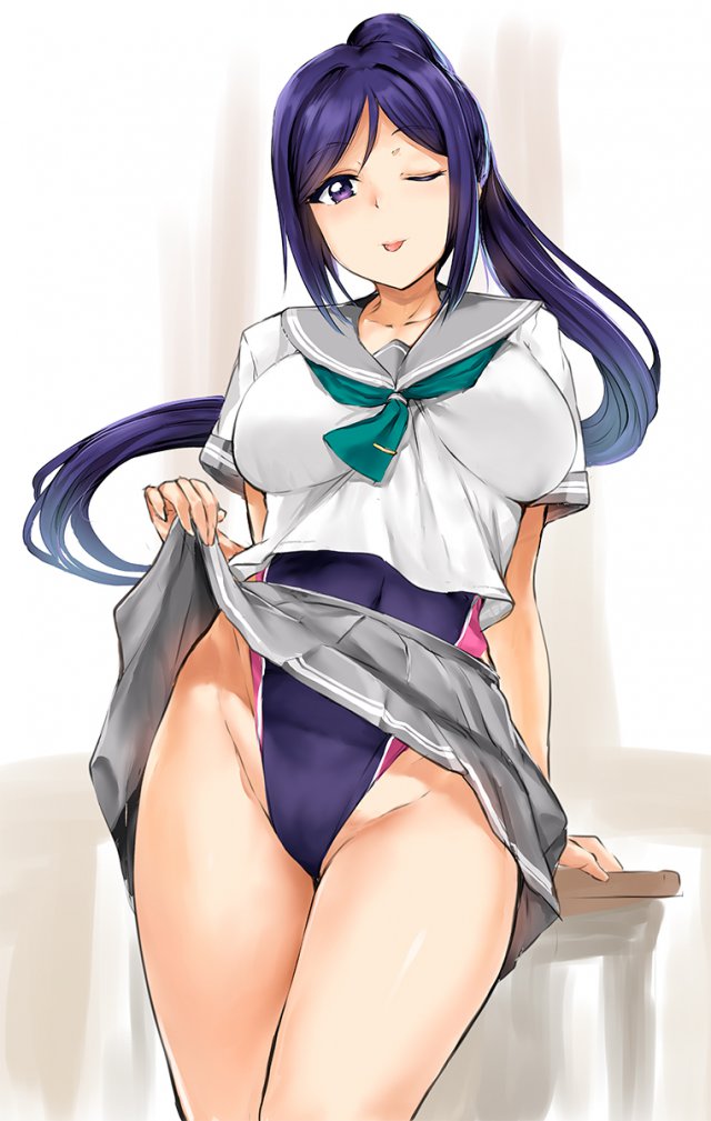 たくし上げのエロ画像をアップ!
