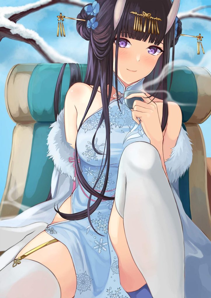 ニーソの二次エロ画像を愛でる。