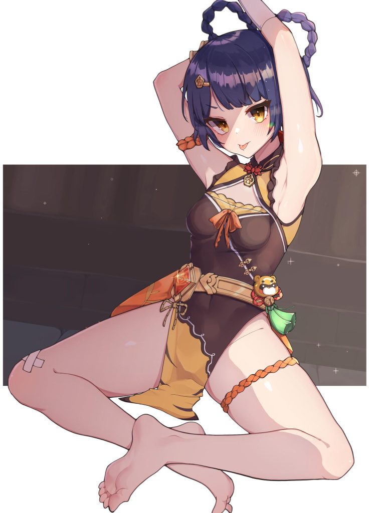 ニーソの二次エロ画像を愛でる。
