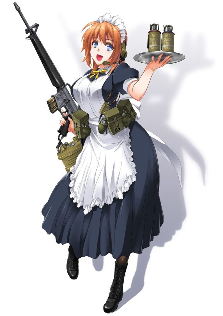 メイドの二次エロ画像を愛でる。