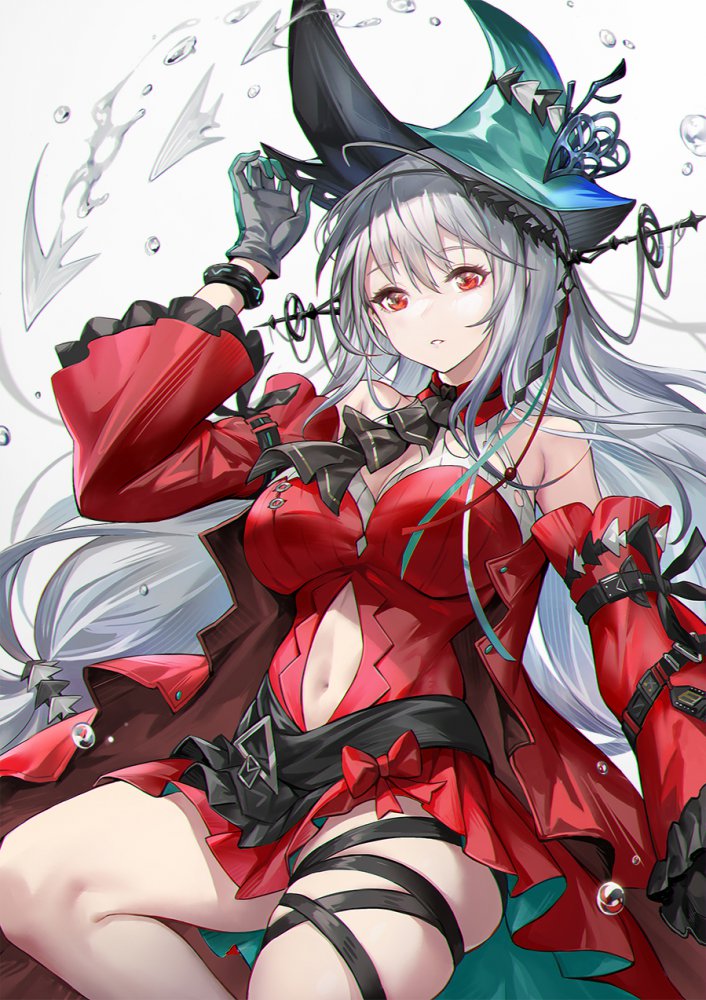 銀髪の可愛い二次元画像。