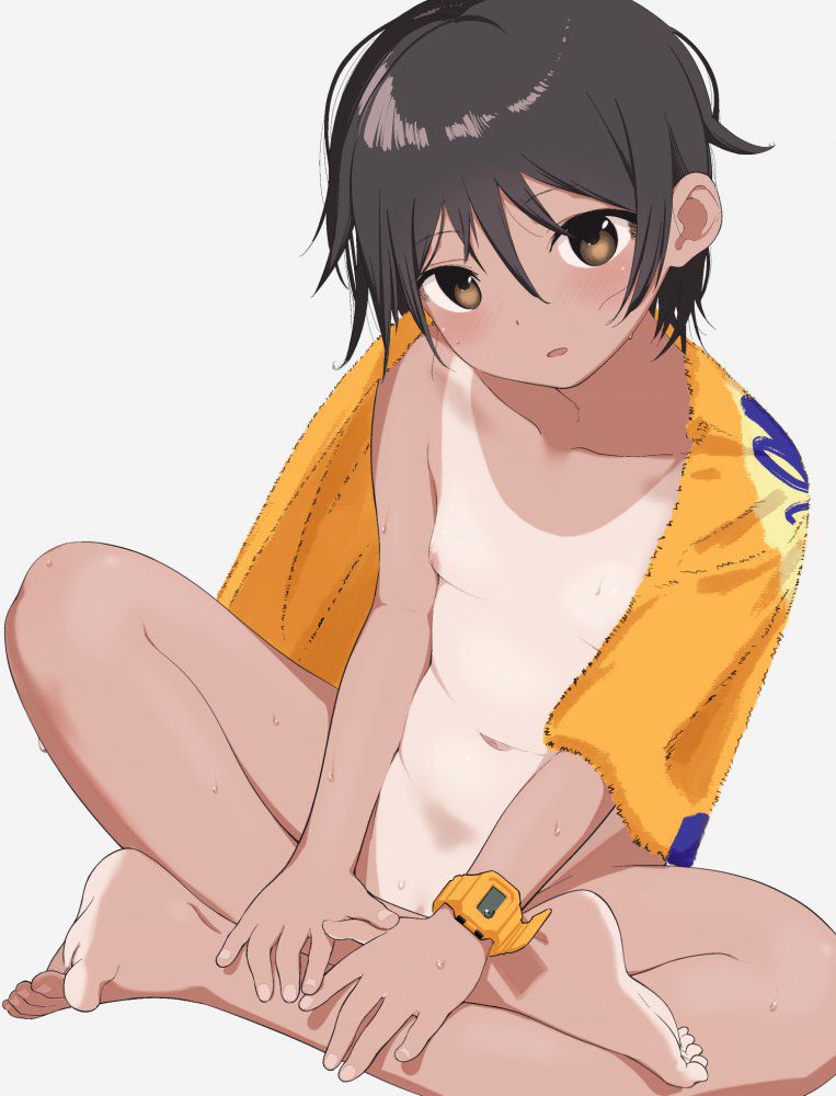貧乳の二次元エロ画像。