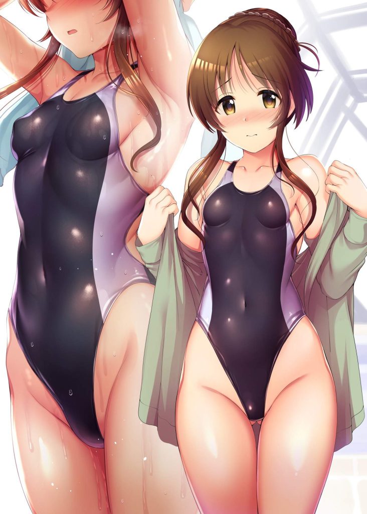 競泳水着の二次エロ画像くだしあ。