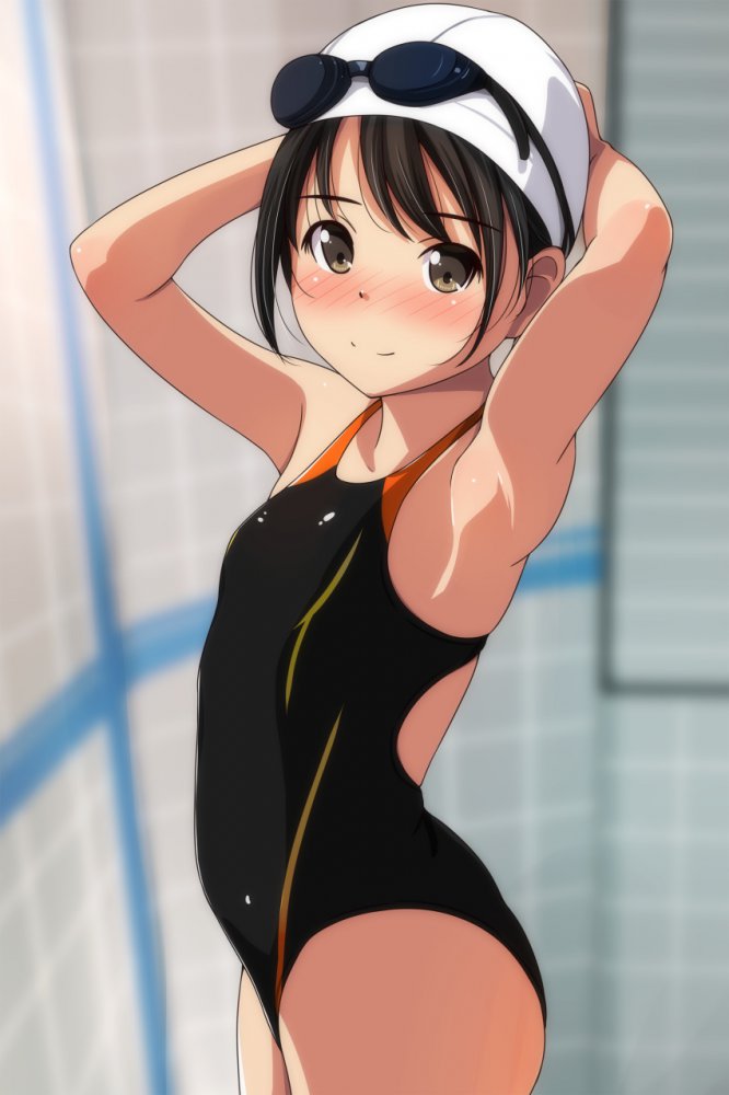 競泳水着の魅力についてエロ画像で検証