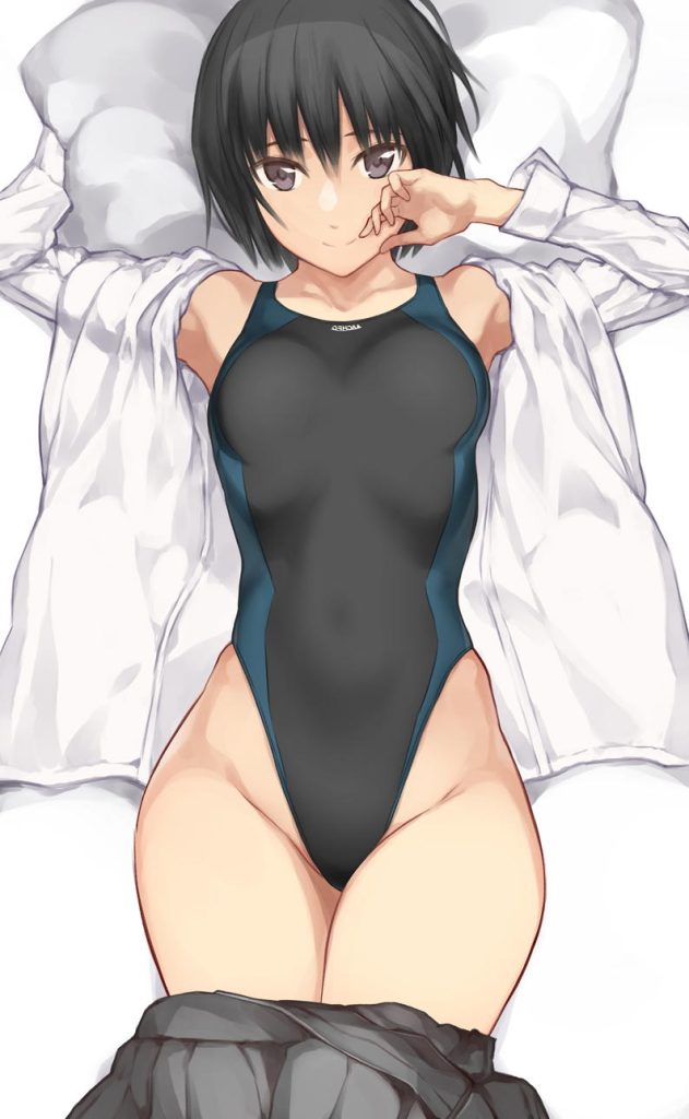 競泳水着の魅力についてエロ画像で検証