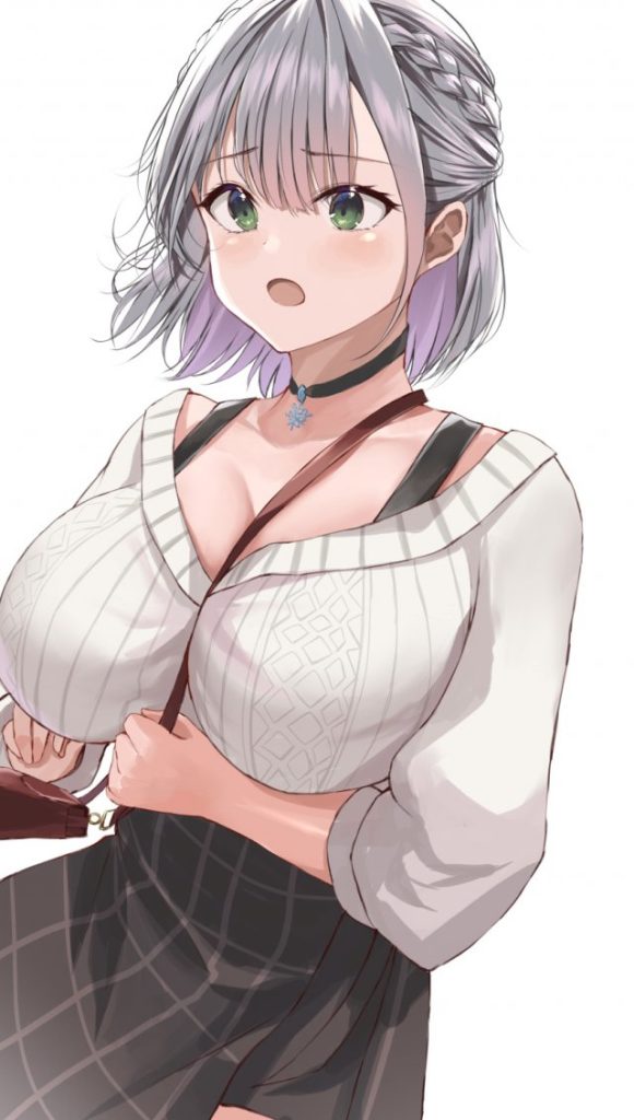 銀髪の二次フェチ画像。
