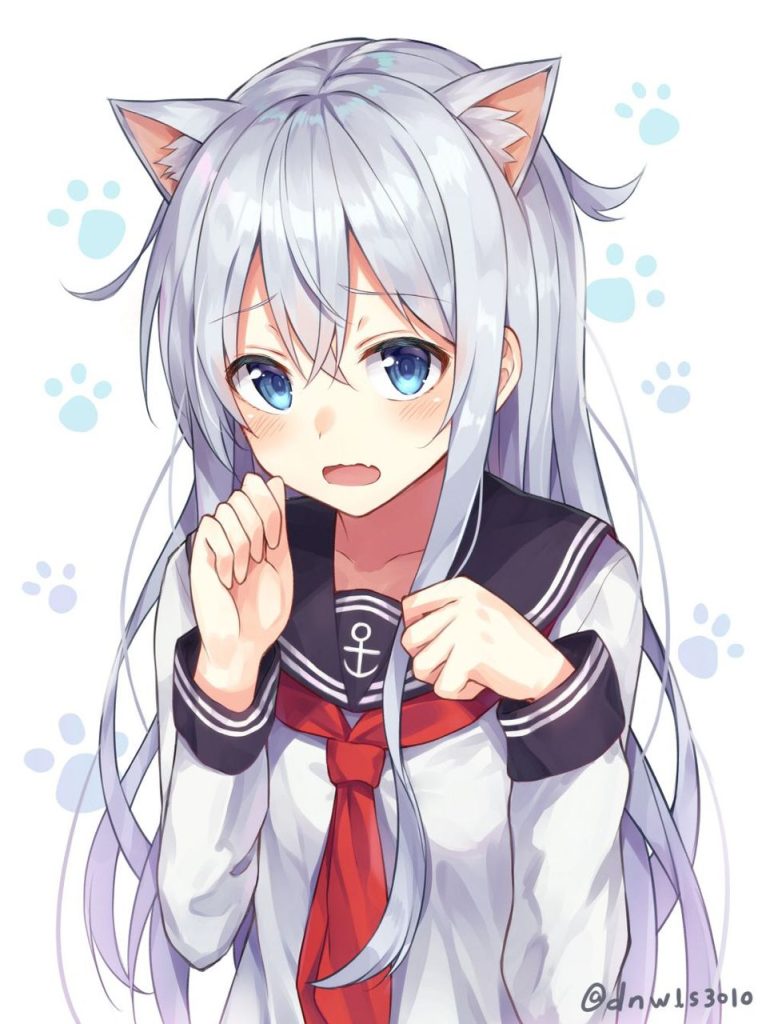 銀髪の二次フェチ画像。