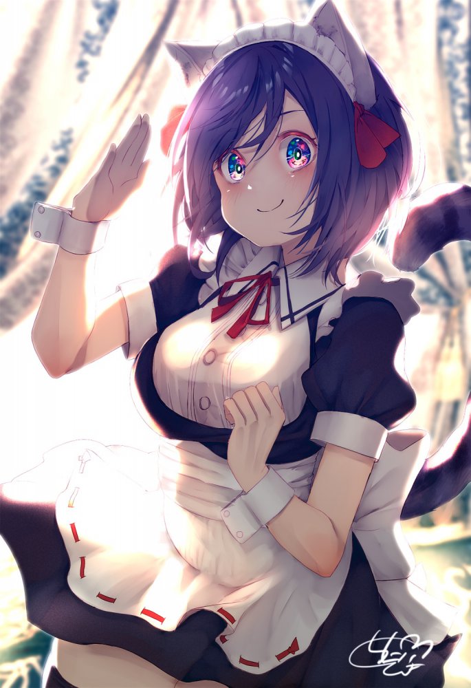 メイドの二次元エロ画像。