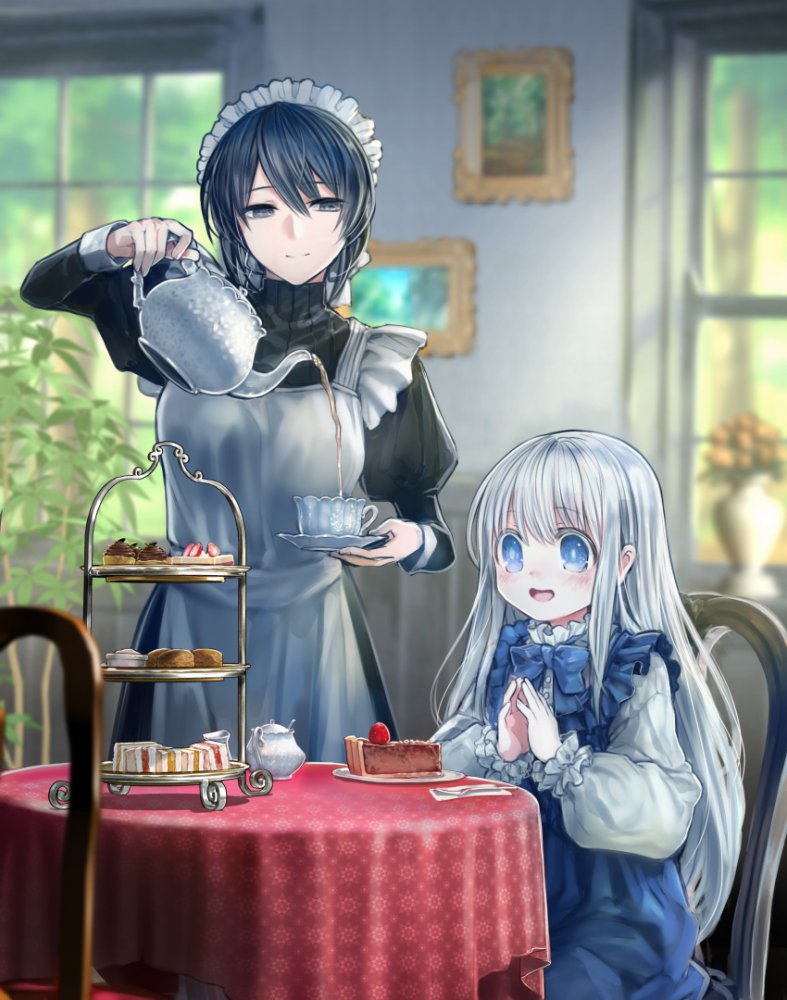 メイドの二次元エロ画像。