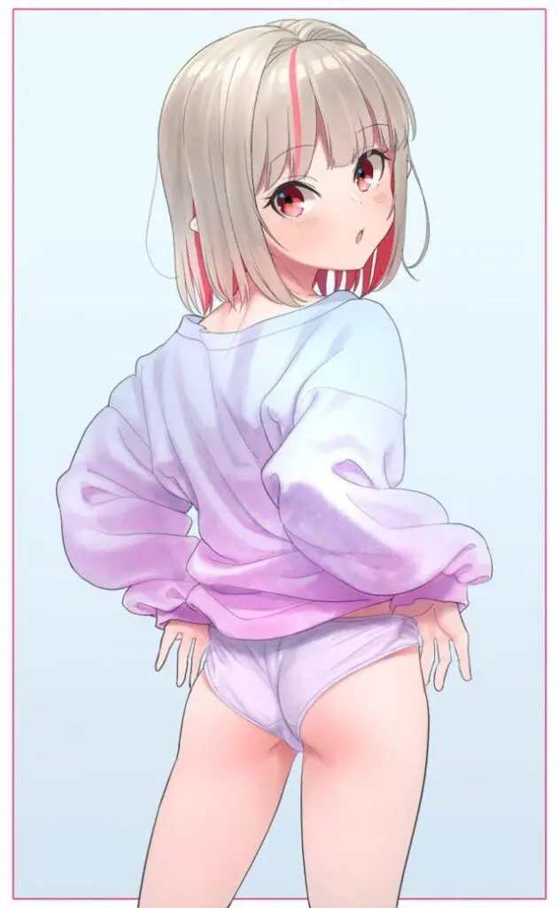お尻の可愛い二次元画像。