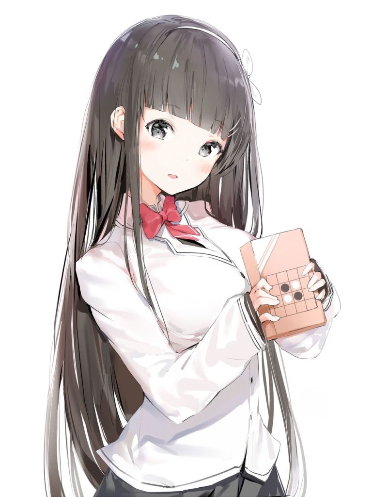 黒髪の二次元エロ画像。