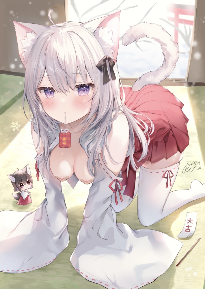 四つん這いの二次元エロ画像。