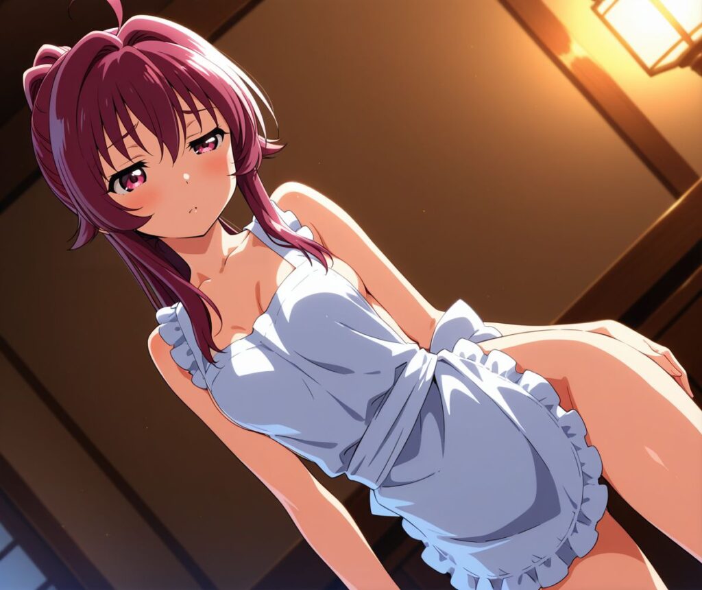 裸エプロンの二次エロ画像