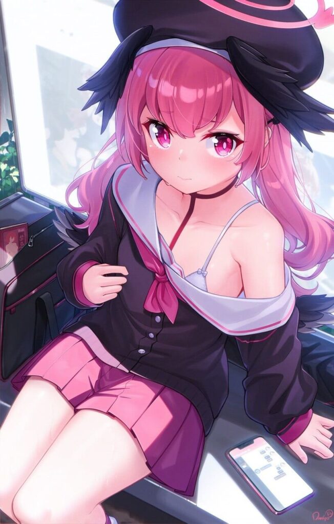 貧乳の可愛い二次元画像。