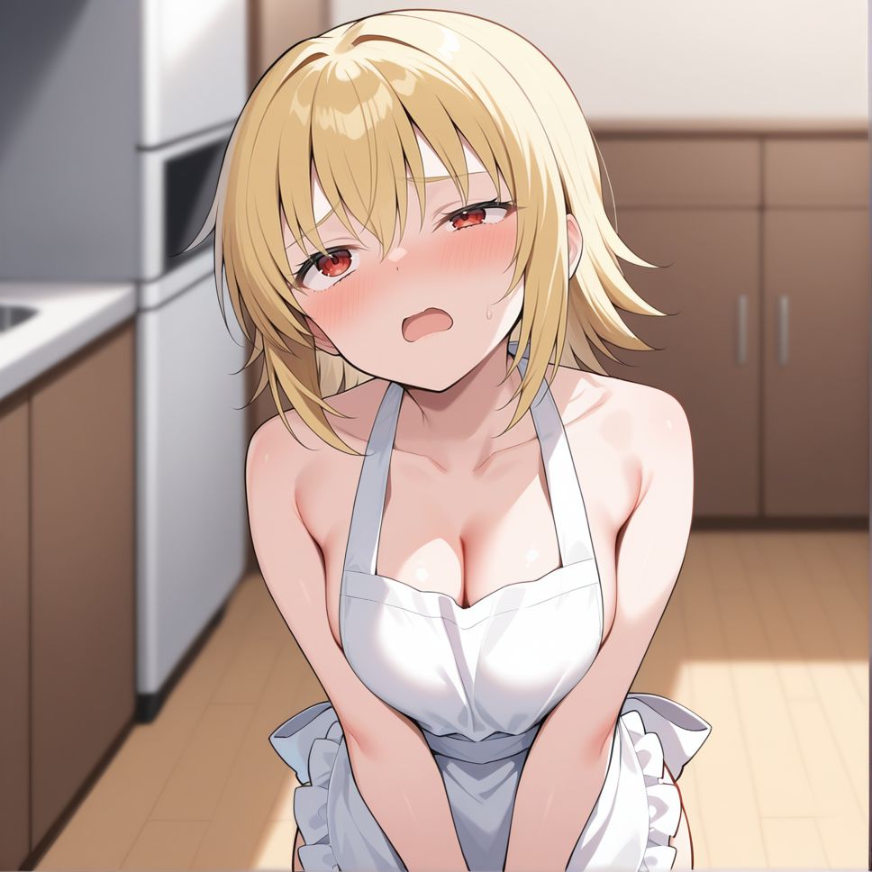 裸エプロンの二次エロ画像