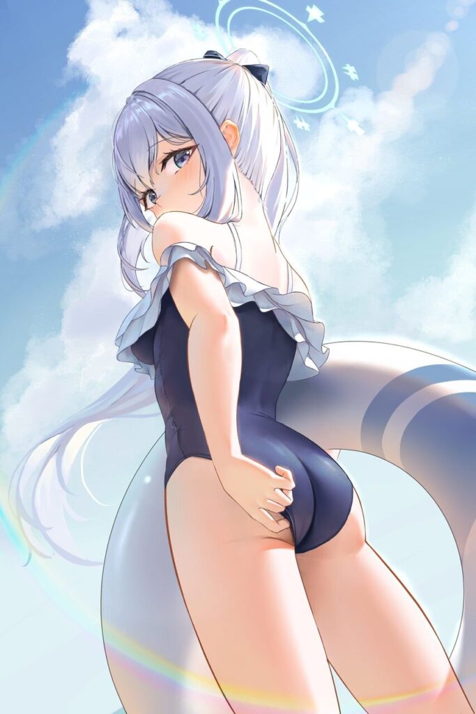 ローアングルの二次エロ画像でいい夢みましょ♪