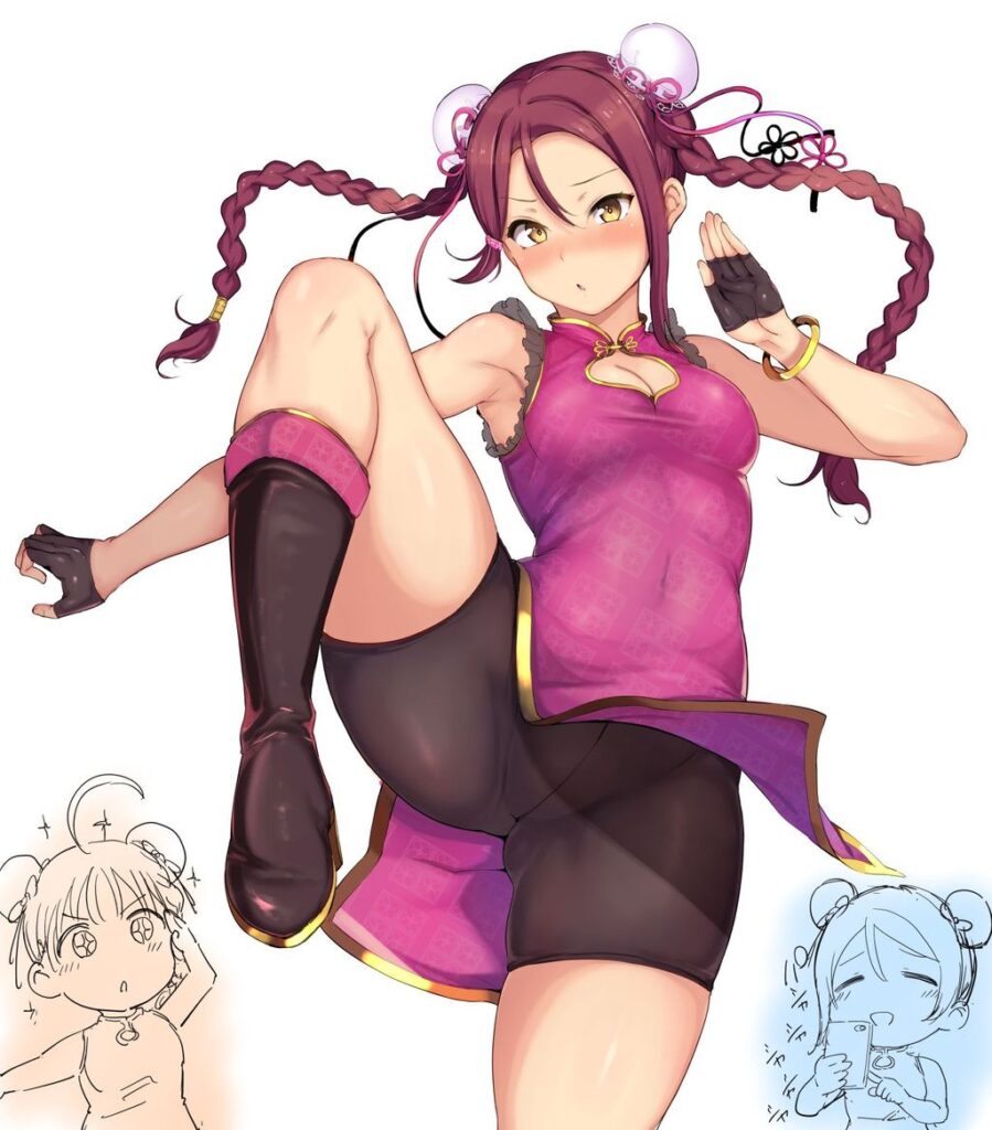 チャイナドレスの二次フェチ画像。