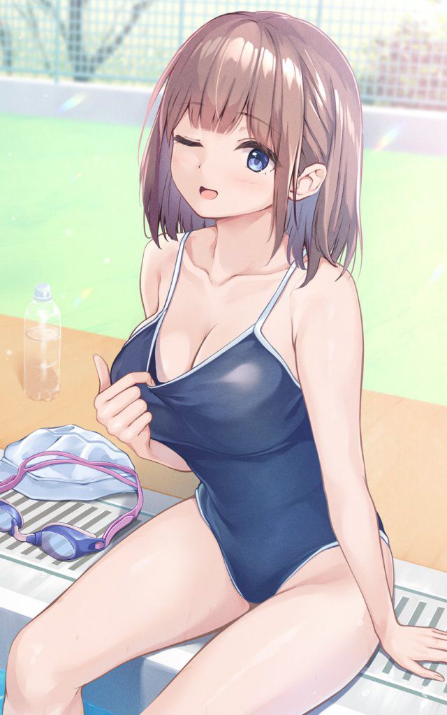 スク水の二次元エロ画像。