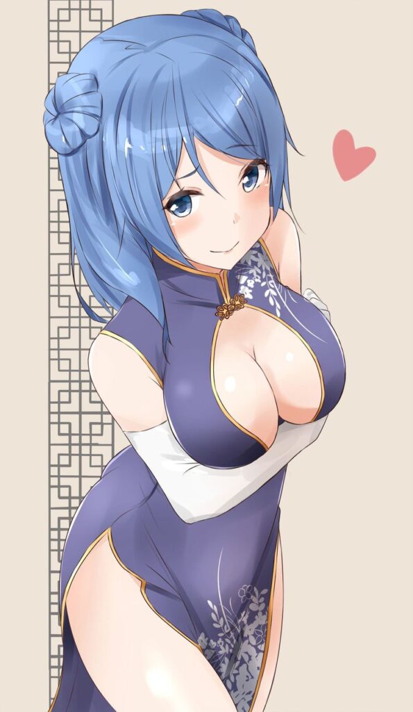 チャイナドレスの二次フェチ画像。