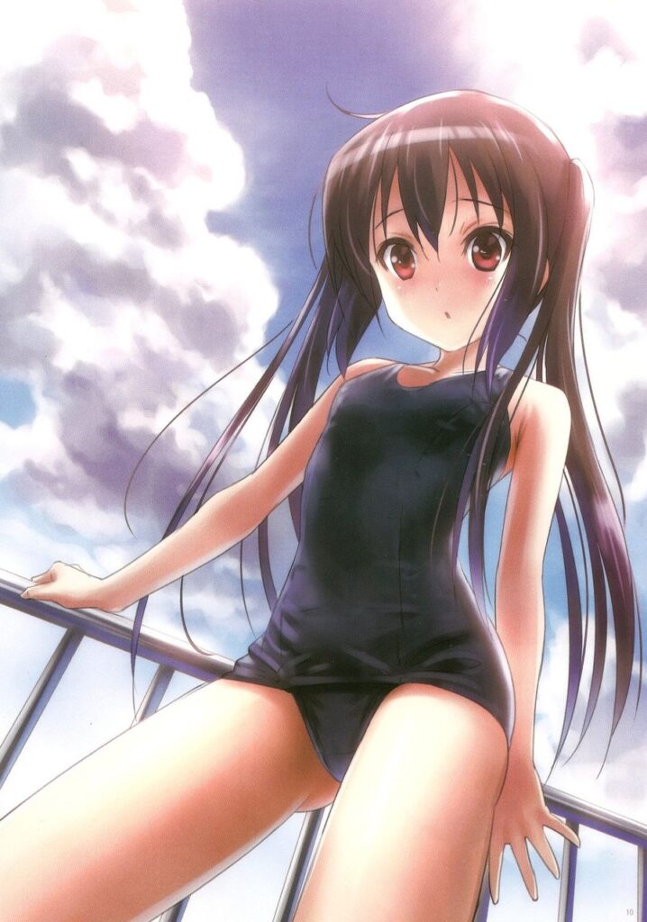 スク水の二次元エロ画像。